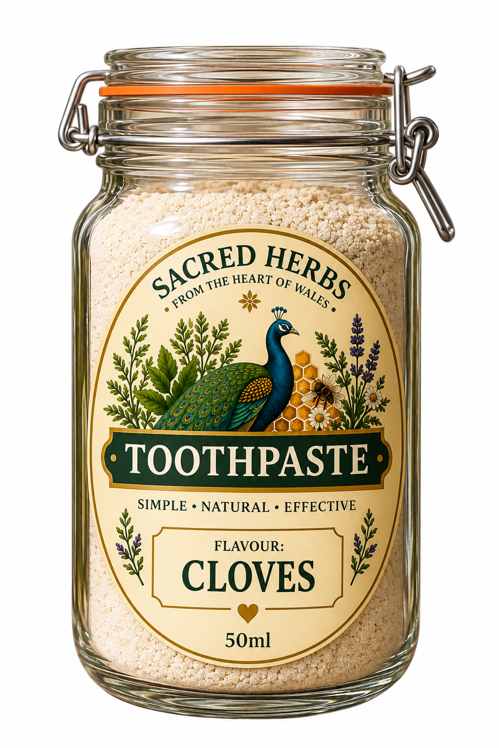 Cloves natural herbal powdered toothpaste, handcrafted in Wales, UK