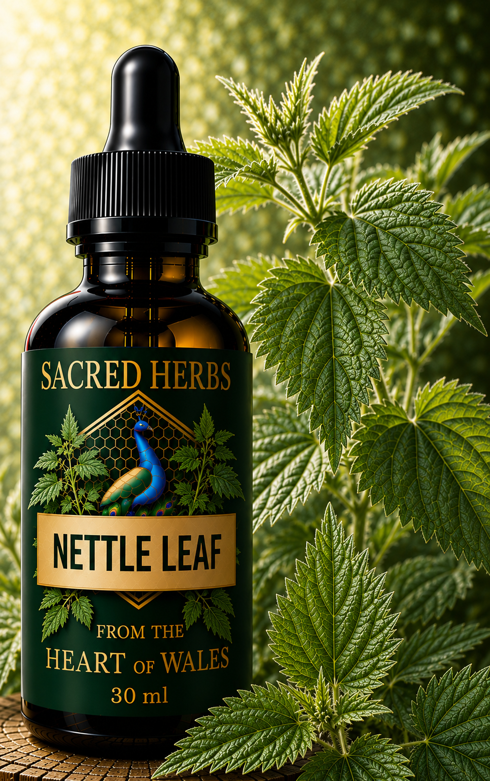 Nettle Leaf Tincture (Urtica dioica) handcrafted herbal remedy made in Wales, UK