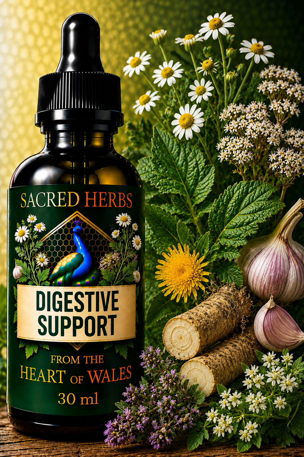 Digestive Support functional herbal blend tincture, handcrafted in Wales, UK