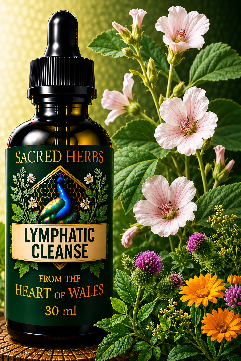 Lymphatic Drainage functional herbal blend tincture, handcrafted in Wales, UK