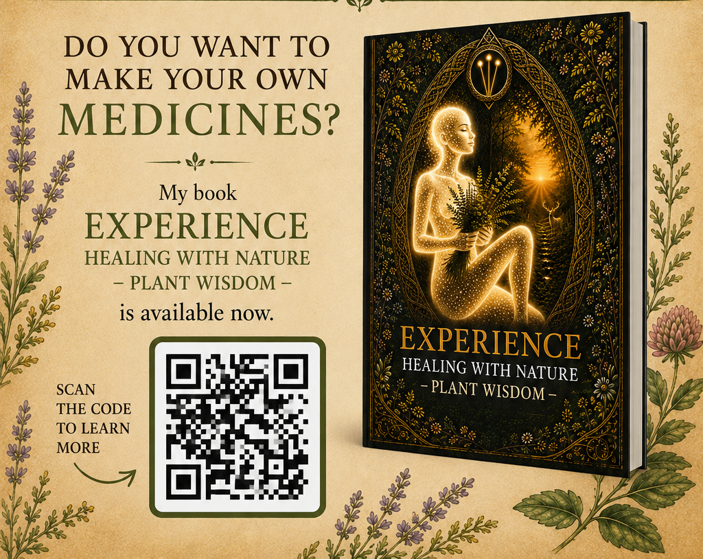 Experience Healing with Nature, Plant Wisdom book by Jody Valentina, with a QR code linking to more information