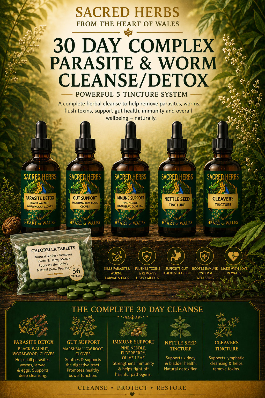 30-Day Complex Parasite & Worm Cleanse / Detox