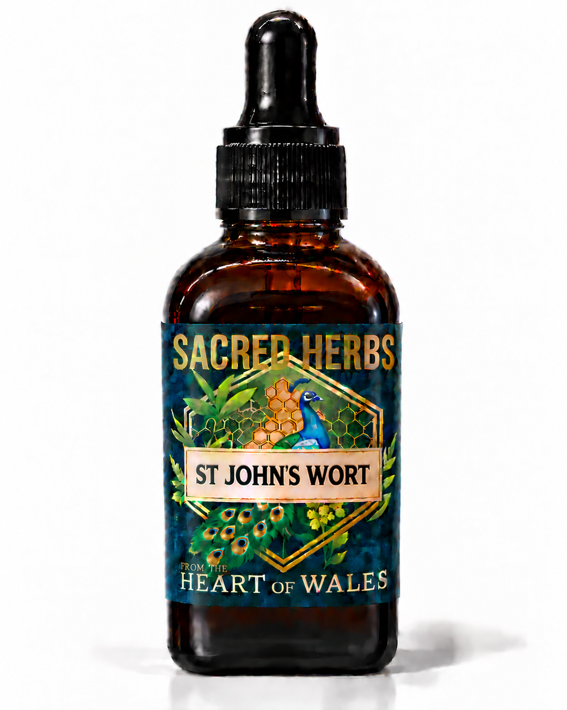 St John's Wort Tincture handcrafted herbal tincture, wild-harvested and made in Wales, UK