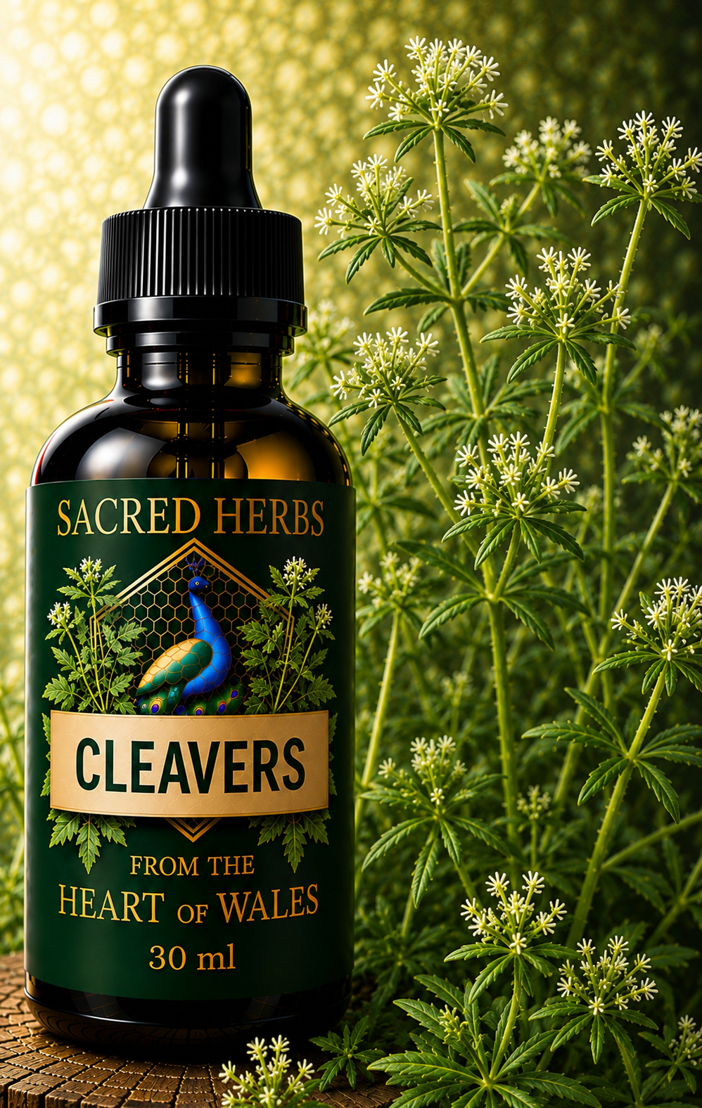 Cleavers Tincture handcrafted herbal remedy from Wales, UK