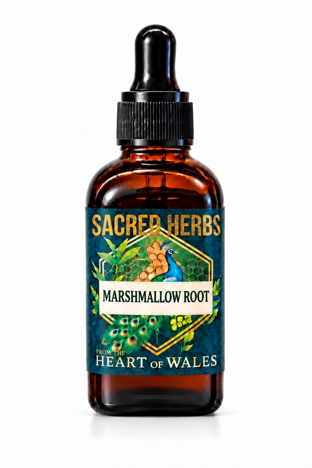Marshmallow Root Tincture handcrafted herbal tincture, wild-harvested and made in Wales, UK