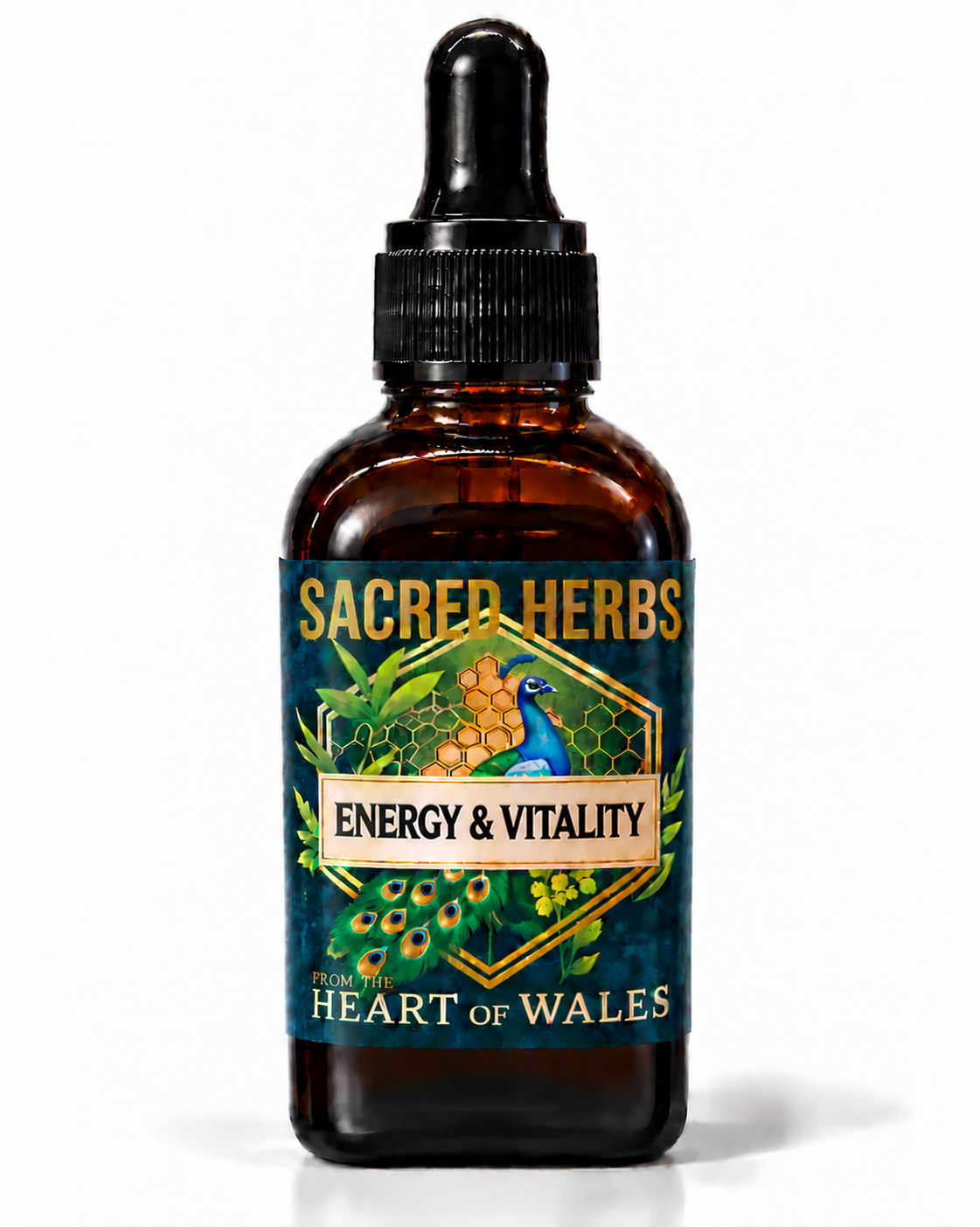 Energy & Vitality herbal blend tincture, handcrafted in Wales, UK