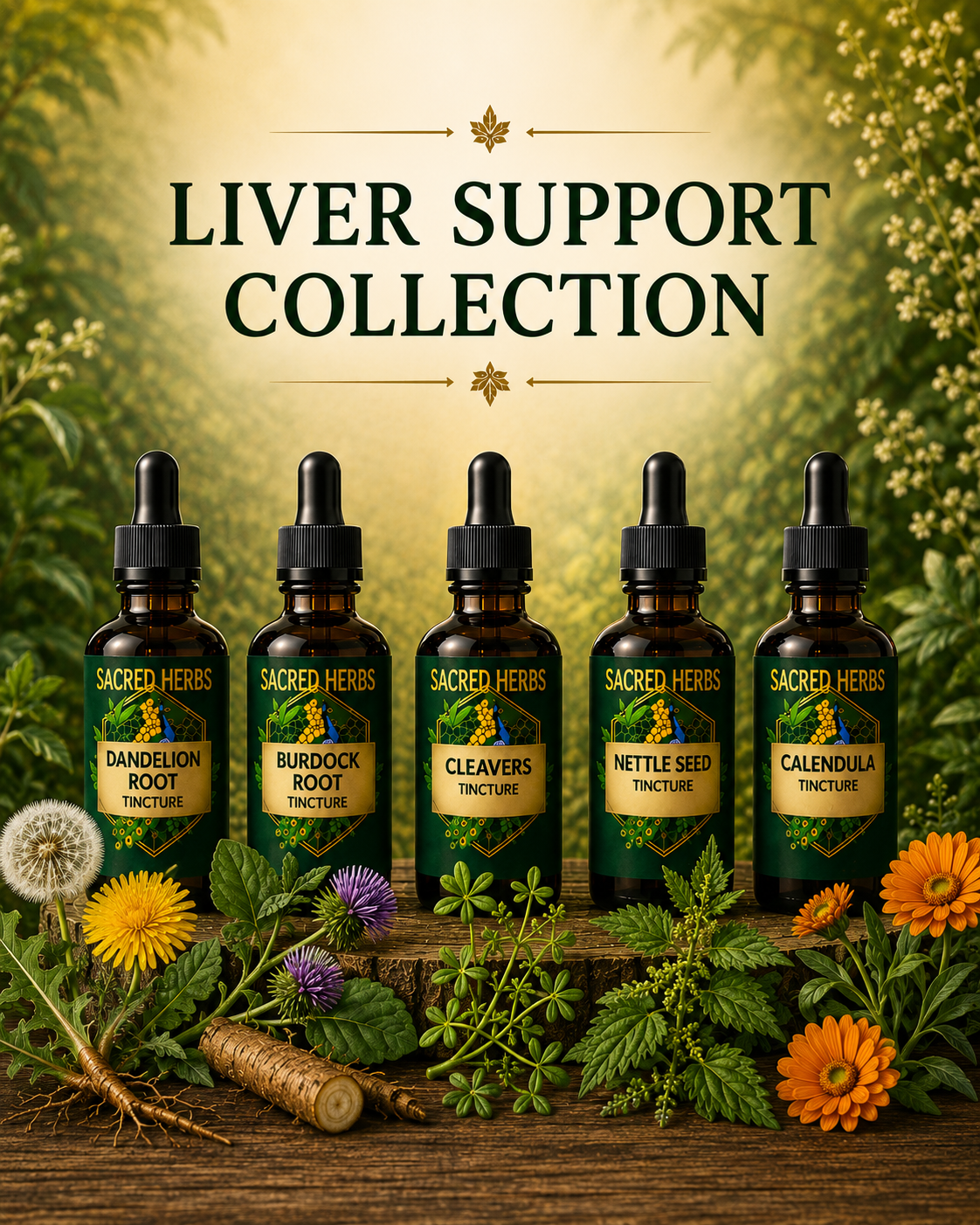 Liver Support Collection handcrafted herbal remedy from Wales, UK
