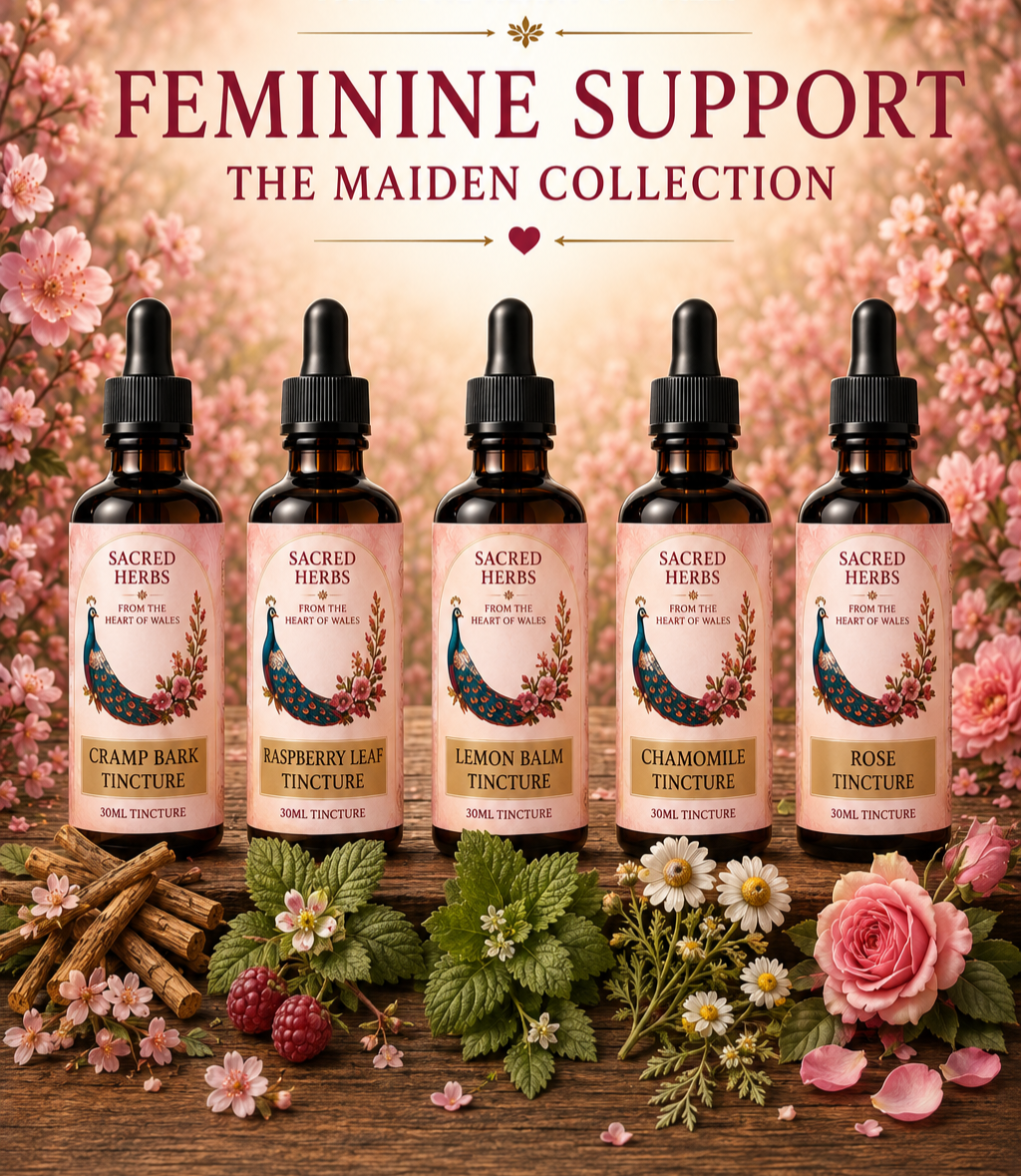 Feminine Support, The Maiden Collection handcrafted herbal remedy from Wales, UK