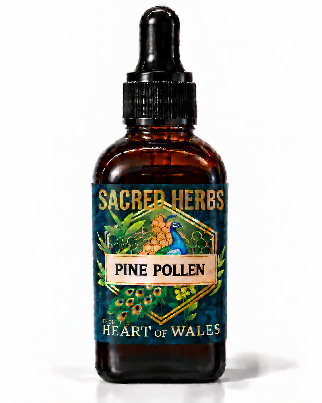 Pine Pollen Tincture handcrafted herbal tincture, wild-harvested and made in Wales, UK