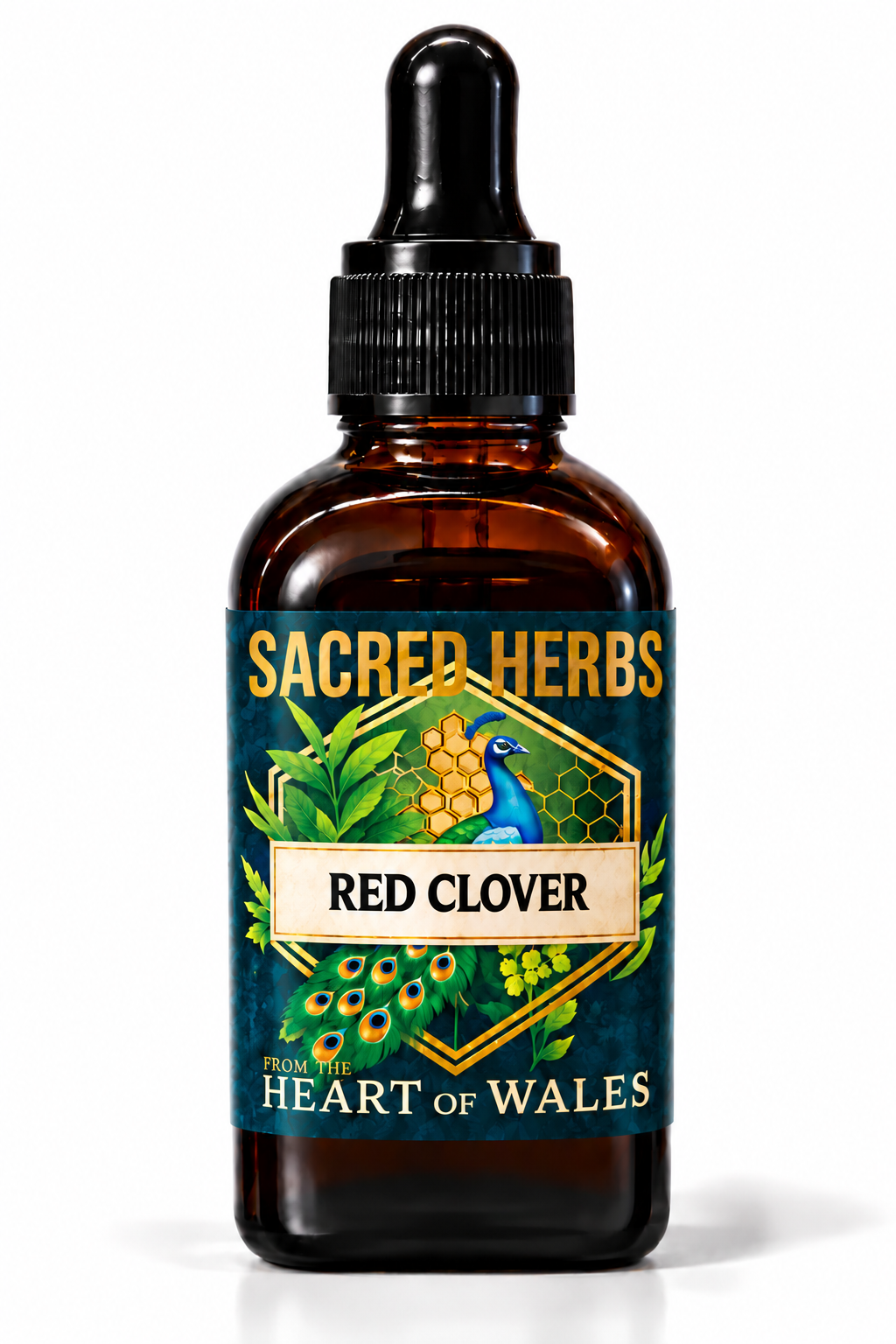 Red Clover Tincture handcrafted herbal tincture, wild-harvested and made in Wales, UK