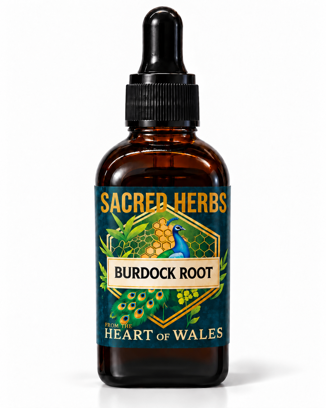 Burdock Root Tincture handcrafted herbal tincture, wild-harvested and made in Wales, UK