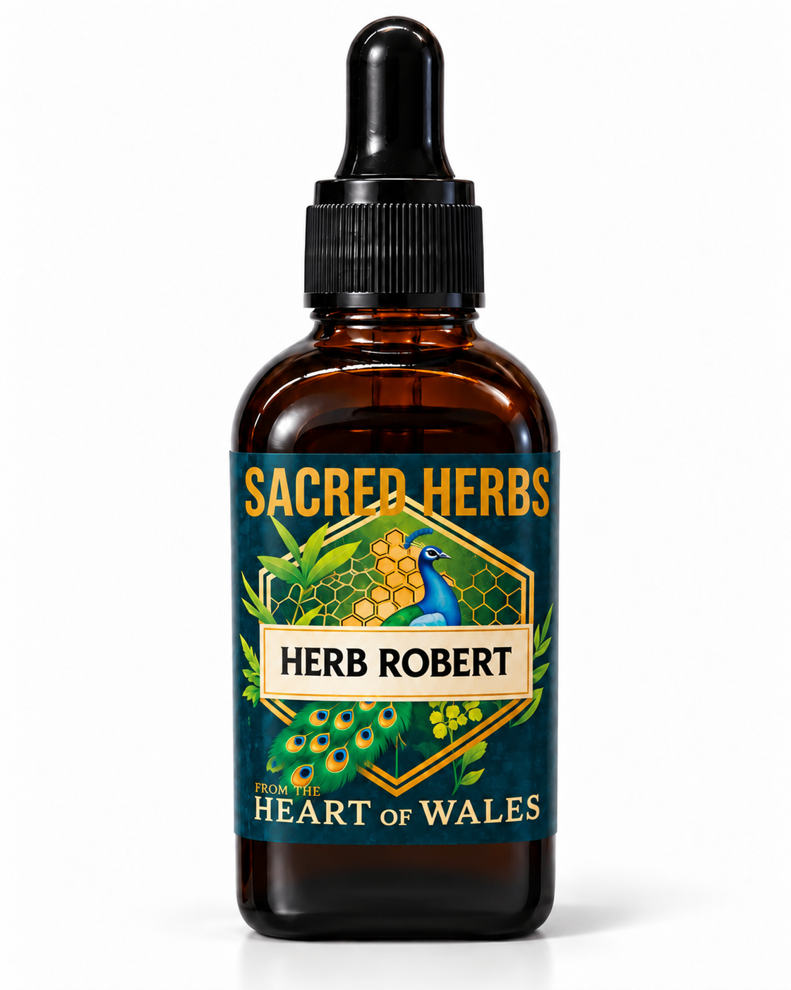Herb Robert Tincture handcrafted herbal tincture, wild-harvested and made in Wales, UK